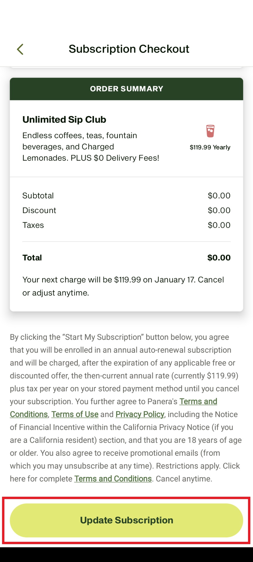 How can I switch my Unlimited Sip Club Plan?